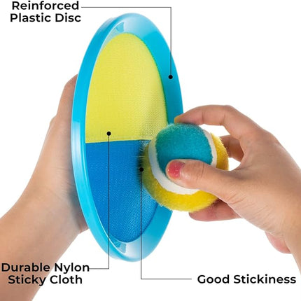 Kids Toys - Outdoor Games, Beach Toys, Toss and Catch Ball Set, Perfect Beach Games Sets Playground Sets for Backyards Easter Gifts for Kids (Light Blue)