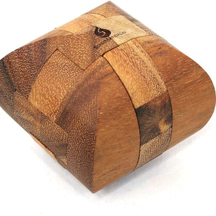 Ascher: 3D Wooden Puzzle Brain Teaser for Adults – Handcrafted Interlocking Logic Game – Unique STEM Gift & Desk Decor – Challenging Mental Puzzle by SiamMandalay