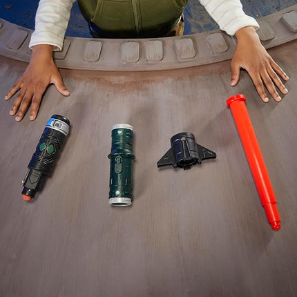 STAR WARS Lightsaber Forge Kyber Core Baylan Skoll, Officially Licensed Orange Customizable Lightsaber, Toys for 4 Year Old Boys and Girls