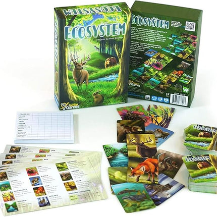 Ecosystem - A Family Card Game about Building Habitats | Learn about Animals, Ecology & Biodiversity for Kids, Adults, Families or the classroom! Fun Board Games for Environmental Science Class