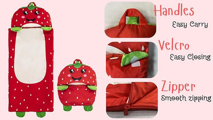 Kid's Nap Buddies Character Preschool Nap Mat, Toddler Sleeping Bag with Pillow for Daycare, Ages 3+