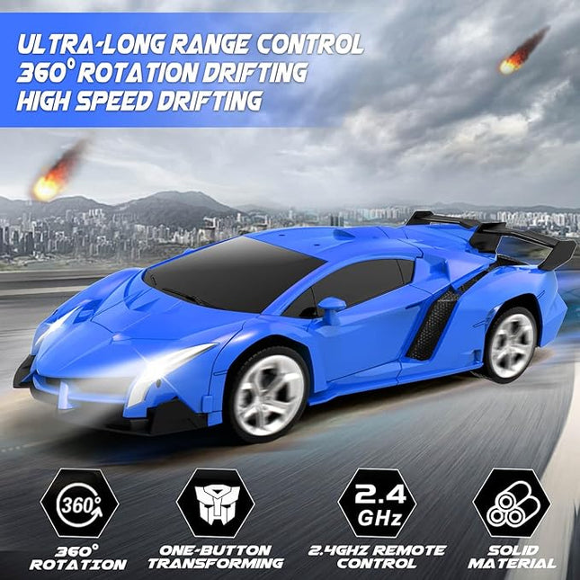 Dolanus Remote Control Car - Transform Robot RC Cars, Toys for Ages 5-7, Boys' Toys, Gifts for Boys & Kids