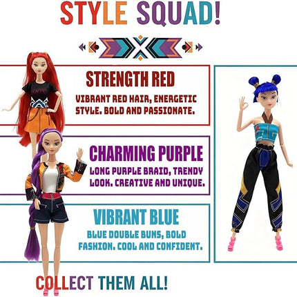 2025 New 11.5'' Demon Hunter Doll,Made to Move Demon Hunter Doll,Collectible Display Figure Dolls Set,Birthday Gifts for Kids Girls Fans (B-Red Hair)