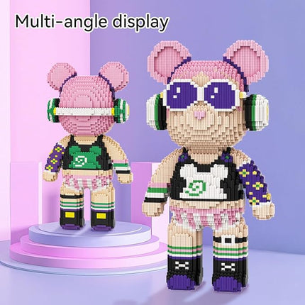 DAHONPA Rock Girl Bear Micro Building Blocks Set (7220 Pieces) Gift for Adults and Kids