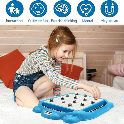 Upgraded Magnetic Chess Game Set,Magnet Board Games with 32 Magnetic Stones,Strategy Game,Family Game Party Game for Kids and Adults