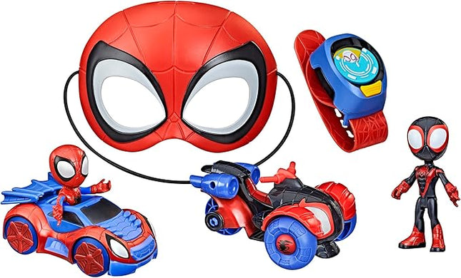 Spidey and his Amazing Friends Super Spidey Set, Role Play Toys, Toy Car Set, Marvel Spider-Man Mask Great for Kids, 3+ Years (Amazon Exclusive)