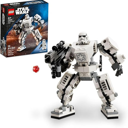LEGO Star Wars Stormtrooper Mech 75370 Star Wars Collectible for Kids, this Buildable Star Wars Action Figure Features a Cockpit, Buildable Blaster and Iconic Imperial Stormtrooper Minifigure