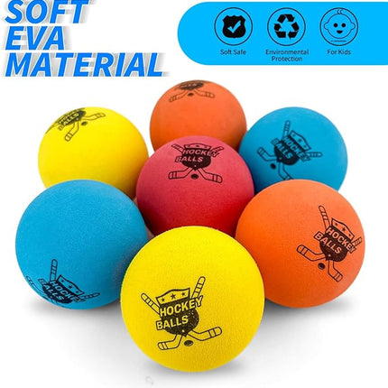 Pandahero 24-Pack Mini Hockey Foam Balls for Indoor Floor & Knee, Soft Street Hockey Balls Party Favors, Toys & Gifts for Boys 8-12