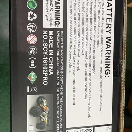 X-Verse 16102PRO 1:16 Fast Brushless RC Car for Adults, Max 50 mph, 4X4Off Road Remote Control Truck, 4WD High Speed Drift RC Car, All Terrain RC Truggy(3 Battery)