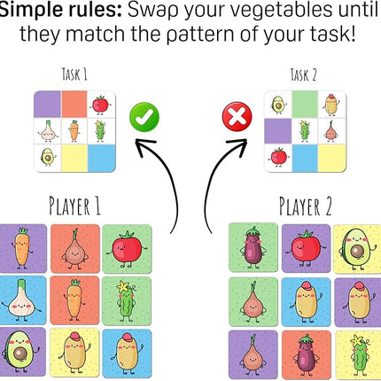 Potato Tomato • Quick Card Game for Children and Adults • Travel Game • Board Game for Families • Ages 6+ • 2-4 Players • 30 Minutes