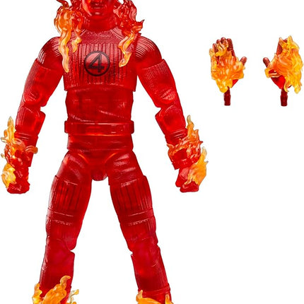 Marvel Legends Series Human Torch, The Fantastic Four: First Steps Johnny Storm Movie Collectible 6 Inch Action Figure Toy