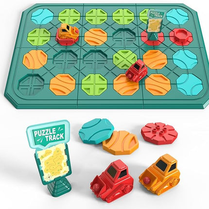 Kids STEM Board Games Educational Learning Toys，Logic Road Builder Games，Brain Teasers Puzzles Toys，Montessori Preschool Birthdays Gifts for Kids Ages 4 5 6 7 Year Old Boys Girls