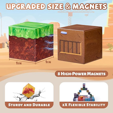 200PCS Magnetic Blocks, 1in Magnetic Building Blocks Cubes for Kids, Stacking Magnets Tiles, School STEM Montessori Stacking Toy, Christmas Birthday Gifts for Boys and Girls Age 3+ Years Old