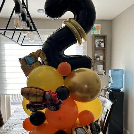 Smlpuame 40 inch Number Balloon 0-9 Black Large Number 2 Balloons,Digital Balloons for Birthday Party Celebration Decorations Supplies, Helium Foil Number Balloons for Wedding Anniversary