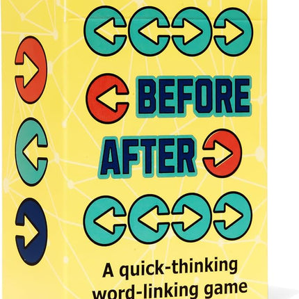 Before After – Fast-Paced Wordplay Card Game for Smart, Competitive Fun - Quick-Thinking Shout-It-Out Challenge for 2 Teams - Card Games for Adults & Families - Ages 10+, 2-8 Players, 15 Mins