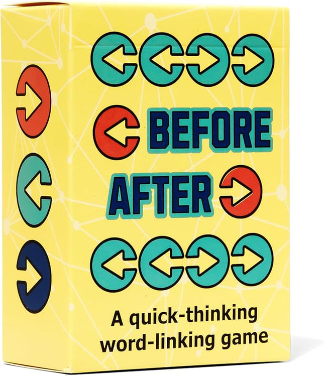 Before After – Fast-Paced Wordplay Card Game for Smart, Competitive Fun - Quick-Thinking Shout-It-Out Challenge for 2 Teams - Card Games for Adults & Families - Ages 10+, 2-8 Players, 15 Mins