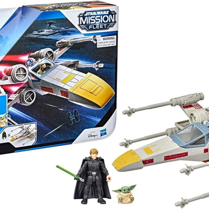 STAR WARS Mission Fleet Stellar Class Luke Skywalker & Grogu X-Wing Jedi Search & Rescue 2.5-Inch-Scale Figure and Vehicle, Ages 4 and Up