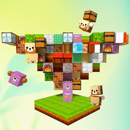 150Pcs Magnetic Building Blocks-Magnetic Cubes Green Forest Set Creative Magnet Toys Blocks Stacking for Kids STEM Preschool Educational Gifts for Toddler Ages 4-8 Boys and Girls