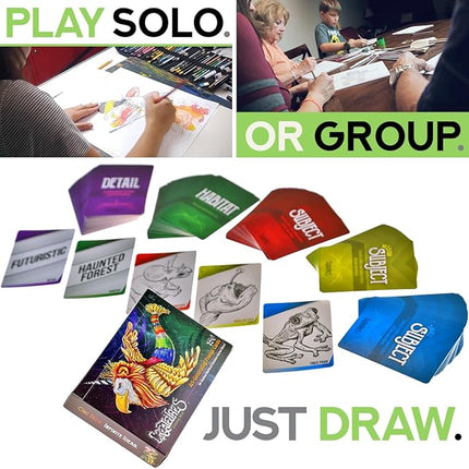 Mythical Creatures Art Prompts Card Game — 150 Drawing Prompt Cards, Millions of Mash-Ups — Imagination Game for Kids, Tweens, Teens & Families — Classroom & Homeschool Creativity Activity