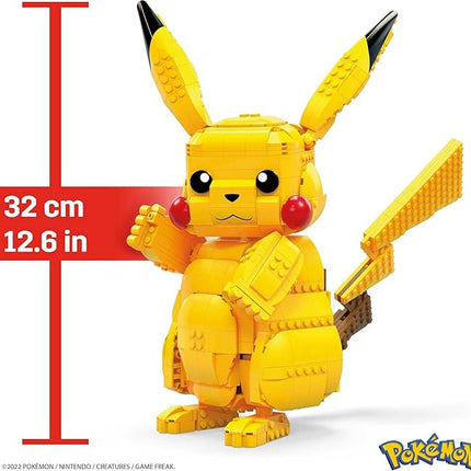 MEGA Pokémon Building Toys Set Jumbo Pikachu with 806 Pieces, Articulated and Poseable, 12 Inches Tall, for Kids
