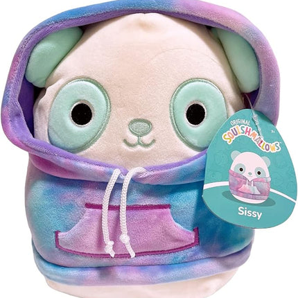 Squishmallows Hoodie Animal Squad Plush Toy (8" Sissy The Panda)