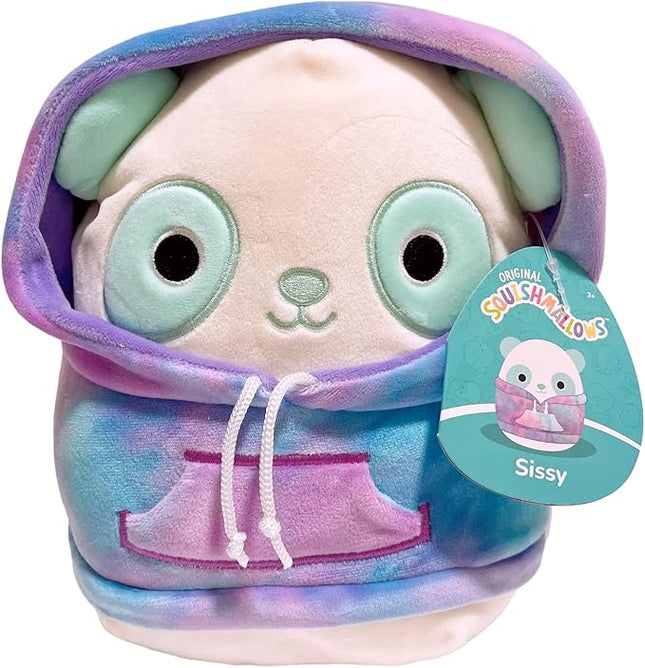 Squishmallows Hoodie Animal Squad Plush Toy (8" Sissy The Panda)