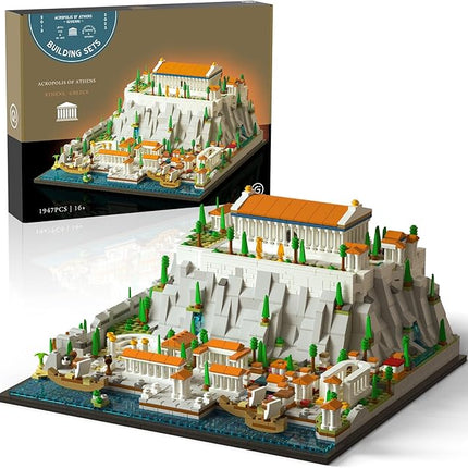 Architecture The Acropolis in Athens Building Sets; Collectible Model for Adults; Home Décor Model Building Kit, Creative DIY Activity, Famous Landmarks Collection (1947 Pieces)