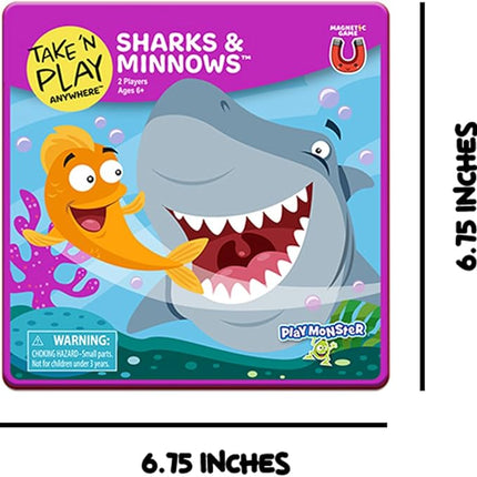 PlayMonster Take N Play, Anywhere Sharks & Minnows, Board Games for Kids- Board Games for Family Night, Family Games, Game Night, Family Board Games, Kids Toys, Travel Games, Preschool Toys, Ages 6+