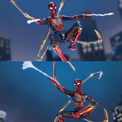 Iron Spider Action Figures 7inch 1/10 Scale All Joints Movable Superhero 2.0 Series Exquisite Collection Toy