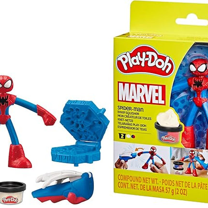 Play-Doh Marvel Spider-Man Thwip Squisher Set with Bendy Action Figure, Imagination Toys for 4 Year Old Boys and Girls and Up
