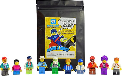 10 NEW LEGO MINIFIG PEOPLE LOT random grab bag of minifigure guys city town set by USA