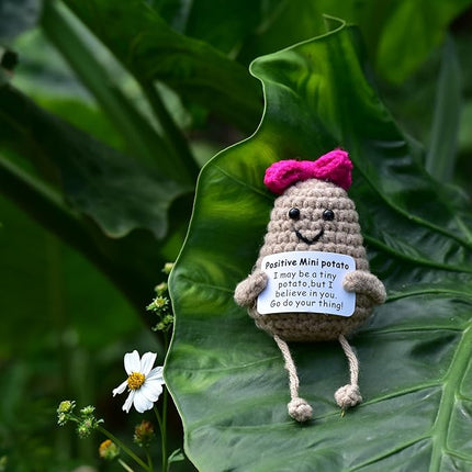 1 Pcs Positive Mini Potato Breast Cancer Good Luck Gifts for Women Easter Birthday Christmas Mom Sister Friend Wife Colleauge Coworkes Mental Support