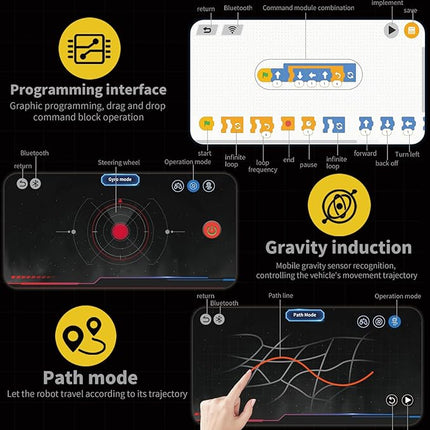 STEM Building Toys for Kids 6-14，5-in-1 Remote & App Controlled Construction Bumblebee Warrior/Powerful Iron Hand/Bulldozer/Hornet Jet/Tracked Vehicle，673 Pcs Building Blocks Set for Boys Girls