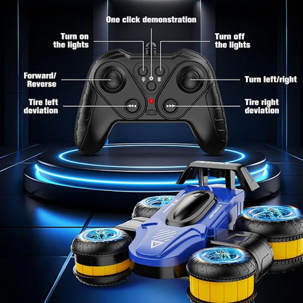 High Speed Drift Remote Control Stunt Deformation Car, Birthday Gifts, for Boys and Girls 3-16 Years Old (Chinese Red)