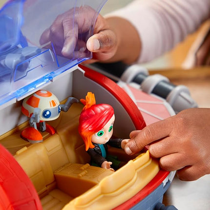 Star Wars: Young Jedi Adventures The Crimson Firehawk, 17-Inch Ship with 2 Action Figures, Toys, Preschool Toys for 3 Year Old Boys & Girls