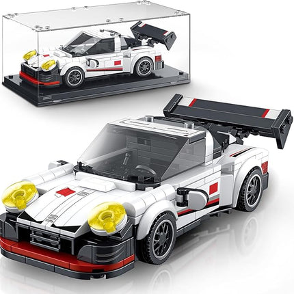 VGD Car Building Sets With Display Case, Classic Model Kits Speed Building Blocks Set, Cool Collectible Super Race Kit Birthday Gifts for Adults Sportscar Lovers Kids - 326PCS