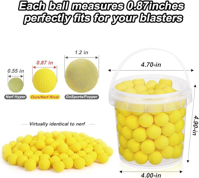 100 Rounds Refill Balls Ammo Compatible with Nerf Rival Gun, TiopLior Foam Bullet Ball Replacement Refill Pack Fit for Rival(HIR, High-Impact Rounds)