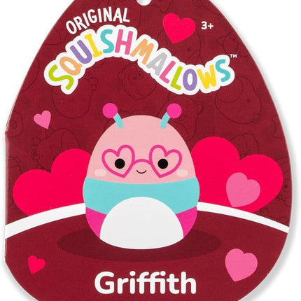 Squishmallows Original 8in Axel The Purple Beetle + 8in Griffith The Peach Bookworm – Official Jazwares Valentine’s Plush 2-Pack (Little)
