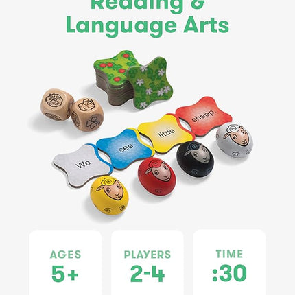 SimplyFun Clover Leap - Educational Vocabulary Game - Sentence Building for Kids, Develop Sentence Structure & Vocabulary Skills, Fun Learning Game for Families - 2-4 Players, Ages 5 & Up