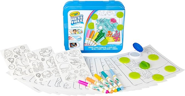 Crayola Color Wonder Mess Free Coloring Activity Set (30+ Pcs), Holiday & Christmas Gift for Toddlers, Travel Art Kit with Markers, Stamps, and Stickers, Ages 3+