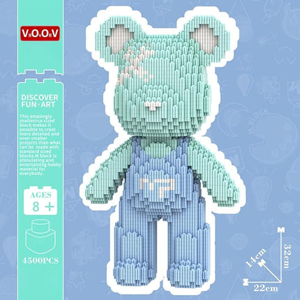 Blue Bear Micro Building Blocks Set(4500Pieces) Music Bear Building Blocks Gift for Adult and Kid