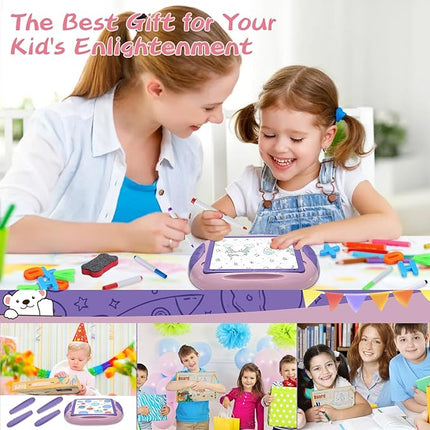 Gift for 1-2 Year Old Girls, Toddler Girl Toys with Magnetic Letters and Numbers, Learning and Educational Toys for 1 2 Year Old, Girls Birthday (Unicorn Pink)