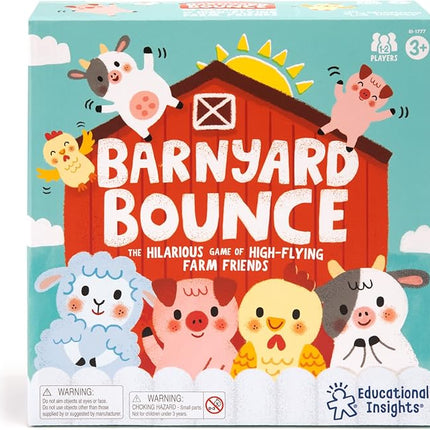 Educational Insights Barnyard Bounce Game, Preschool Memory & Matching Game, Easter Basket Stuffers for Kids, Gift for Boys & Girls Ages 3+