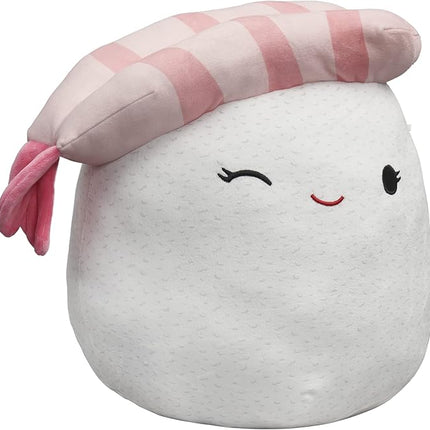 Squishmallows Original 14-Inch Large Winking Keina Shrimp Sushi - Official Jazwares Plush - Collectible Soft Squishy Stuffed Animal Toy - Add to Your Squad - Gift for Kids, Girls & Boys