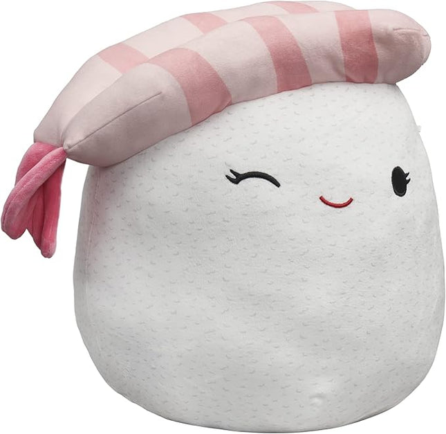 Squishmallows Original 14-Inch Large Winking Keina Shrimp Sushi - Official Jazwares Plush - Collectible Soft Squishy Stuffed Animal Toy - Add to Your Squad - Gift for Kids, Girls & Boys