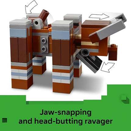 LEGO Minecraft The Pillager Outpost and Ravager Building Toy - Video Game Building Blocks for Kids, Boys & Girls, Ages 9+ - Includes Space Sentinel & 3 Minifigures - Gift Idea for Gamers - 21278