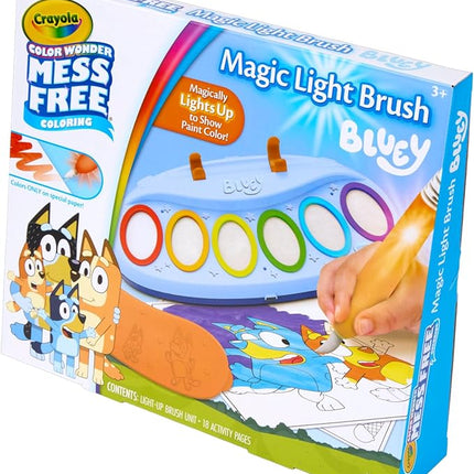 Crayola Bluey Color Wonder Magic Light Brush, Mess Free Painting Station for Kids, Holiday for Kids, Toddler Bluey Toys & Activities, Ages 3+