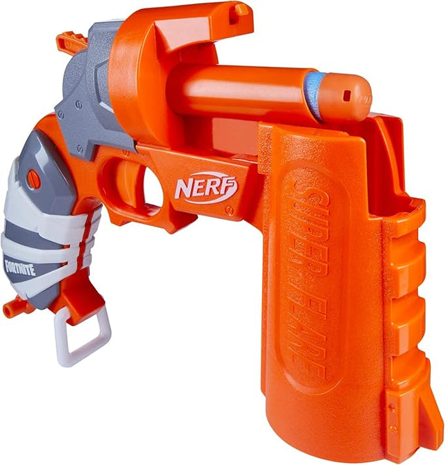 Nerf Fortnite Flare Dart Blaster, Break-Open Dart Loading, Includes 3 Nerf Mega Darts That Whistle Through The Air, Pull-Down Priming Handle