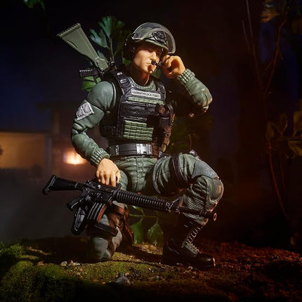 G.I. Joe Classified Series #182, Clayton “Hawk” Abernathy with M.M.S. (Mobile Missile System) Towable Vehicle, Collectible 6 Inch Action Figure Set