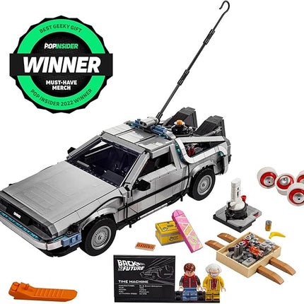 LEGO Icons Back to The Future Time Machine 10300, Model Car Building Kit Based on The Delorean from The Iconic Movie, Perfect Build for Teens and Adults Who Love to Create